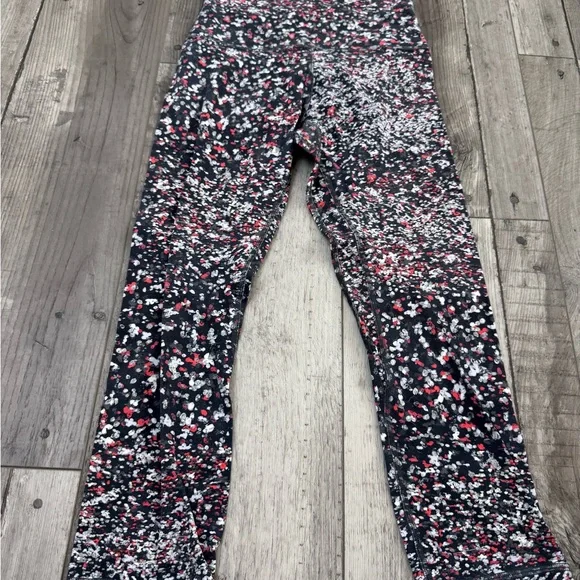 Lululemon Align Crop *21" Water Blossom Multi Leggings Tights Size 4 - Picture 3 of 7
